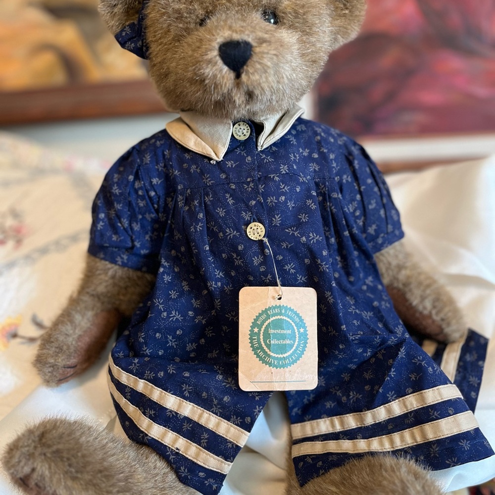 Boyds Bears Blue and Tan Stuffed Animal Pajamas
